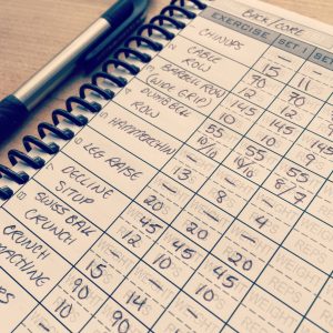 losing weight, workout journal