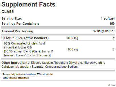 Allmax CLA 95 Supplement Facts