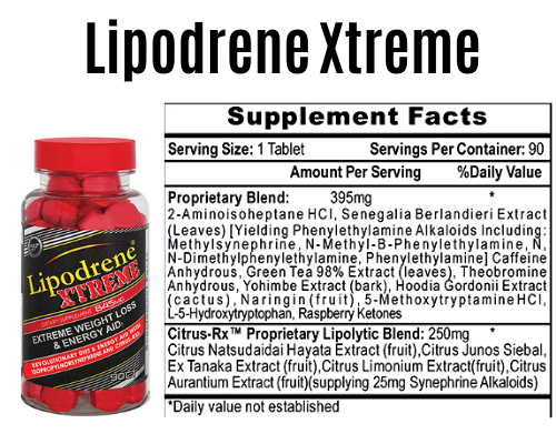 lipodrene xtreme product + Label 