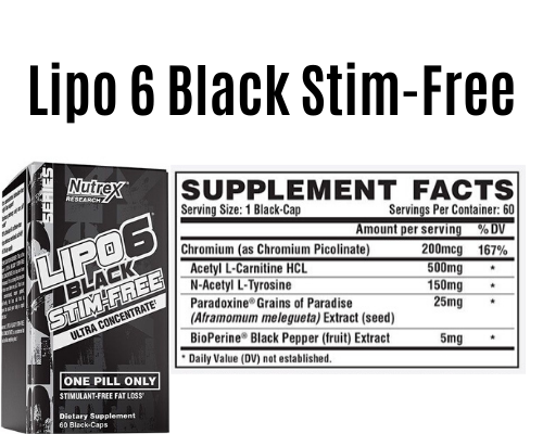 lipo 6 black stim free product + Label 