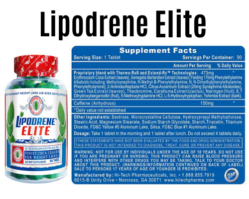 lipodrene elite product + Label 