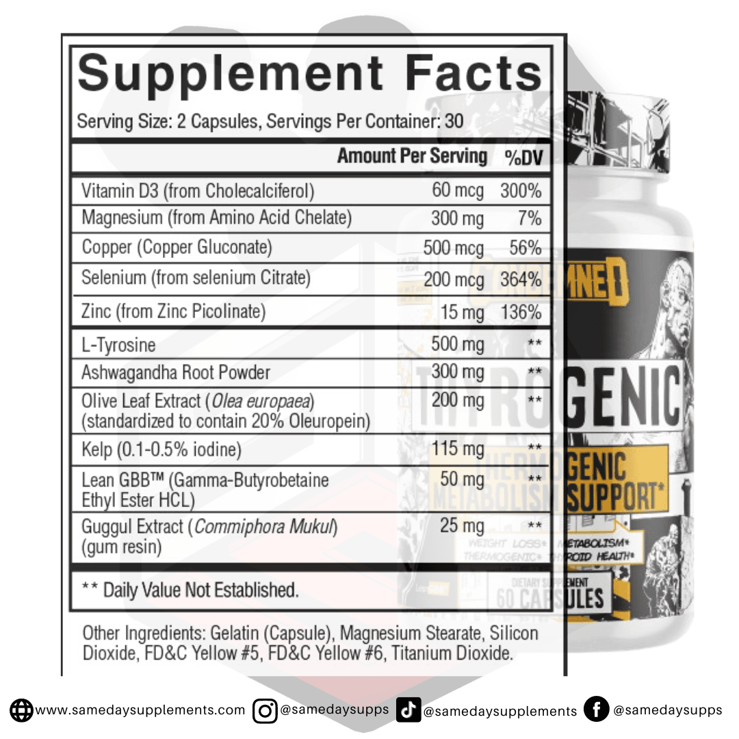 Thyrogenic Supplement Facts