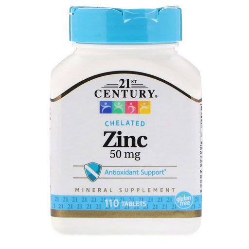 21st Century Zinc Chelated - 50mg - 110 Tabs