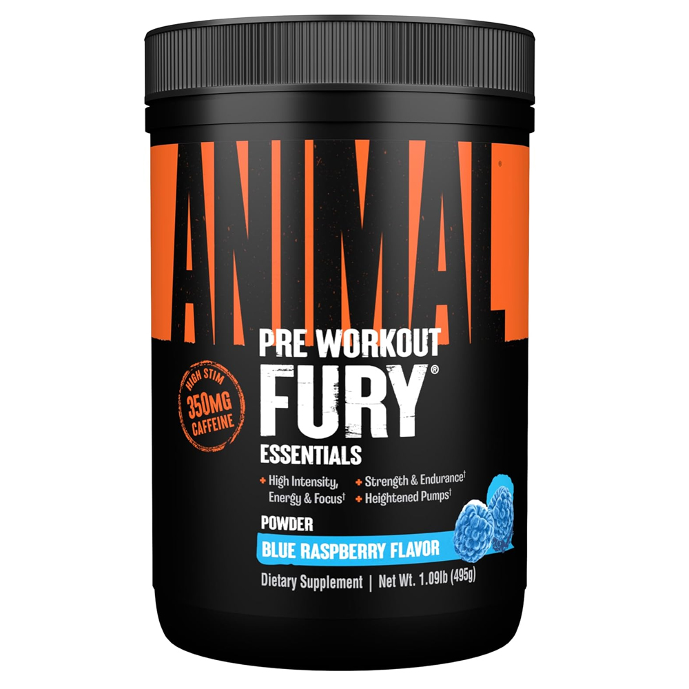 Animal Fury Pre Workout - Blue Raspberry - 30 Servings