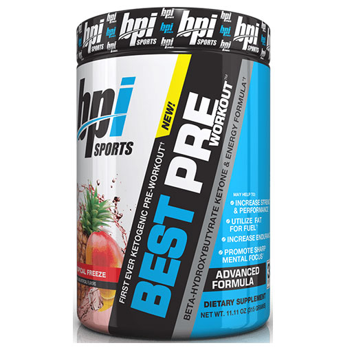 Best Pre Workout - Tropical Freeze - 30 Servings