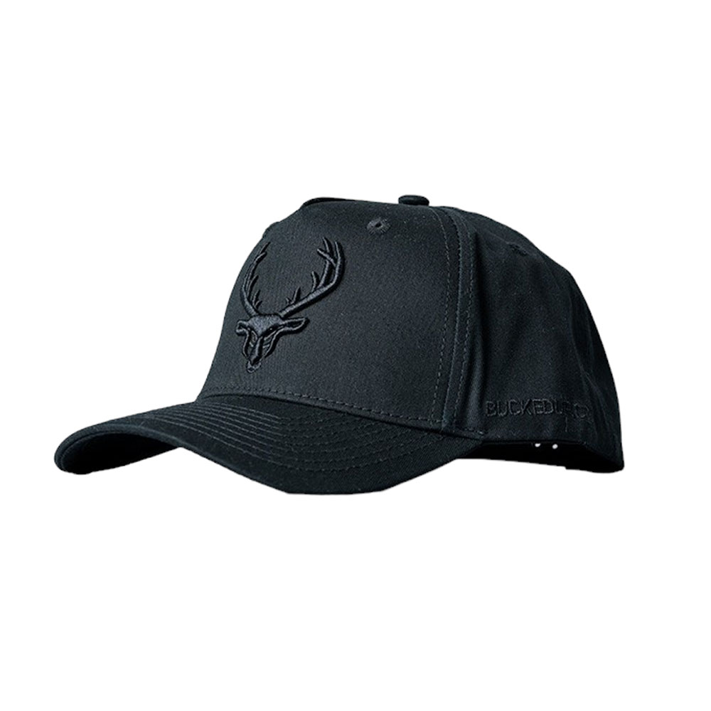 Bucked Up A-Frame Hat - Black/Black Logo