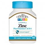 21st Century Zinc - with Vitamin C & B6 - 90 Cherry Chewable Tabs