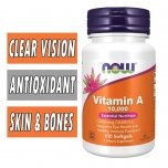 NOW Vitamin A, 10,000 IU, 100 Softgels