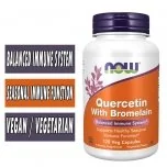 NOW Quercetin with Bromelain - 120 Veg Capsules