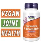 NOW Turmeric and Bromelain - 90 Veg Capsules Bottle Image