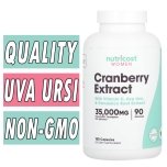 Nutricost Cranberry Extract for Women - 35,000 mg - 180 Capsules Bottle Image