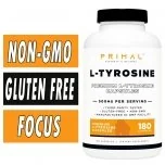 Primal L-Tyrosine - 500 mg - 180 Capsules Bottle Image