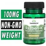 Swanson Razberi-K Raspberry Ketones - 100 mg - 60 Capsules Bottle Image