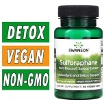 Swanson Sulforaphane from Broccoli Sprout Extract - 400 mcg - 60 Vegan Caps Bottle Image