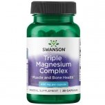 Swanson Triple Magnesium Complex - 400 mg - 30 Caps Bottle Image