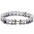 Dumbell Gym Bracelet White Image