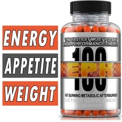 EPH 100 Fat Burner w/ Ephedra - Brand New Energy - 100 Caps bottle image