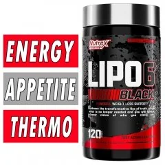 Nutrex Lipo 6 Black, Ultra Concentrate, 60 Caps Bottle Image 