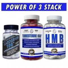 Power of 3 Stack - Hi Tech Pharmaceuticals (Laxogenin + Turkesterone + HMB) Bottle Image