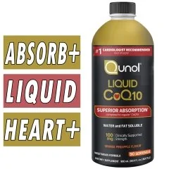 Qunol Liquid CoQ10 - 100 mg - Orange Pineapple  - 90 Servings Bottle Image