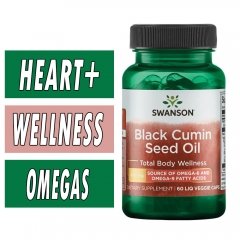 Swanson Black Cumin Seed Oil - 500 mg - 60 Liq VegCaps Bottle Image