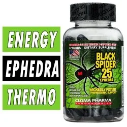 Cloma Pharma Black Spider Fat Burner , 100 Caps Bottle Image