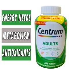 Centrum Adults MultiVitamin, 425 Tabs New Label Bottle Image v3