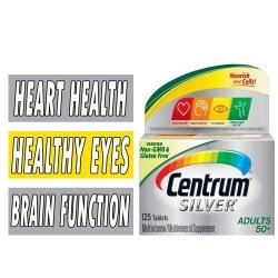 Centrum Silver MultiVitamin Adults 50+ - 125 Tablets Bottle Image