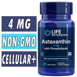 Life Extension Astaxanthin with Phospholipids - 4 mg - 30 Softgels Bottle Image