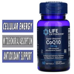 Life Extension Super Ubiquinol CoQ10 w/ Enhanced Mitochondrial Support - 200 mg - 30 Softgels