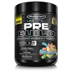 MuscleTech Pre Build Pre Workout, Gummy Worm, 30 Servings