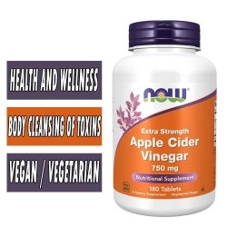 NOW Apple Cider Vinegar - 750 mg - 180 Tablets