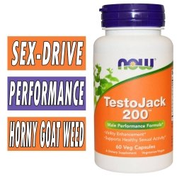 NOW Sports, TestoJack 200, Extra Strength, 60 Veg Caps,