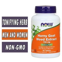 NOW Horny Goat Weed Extract - 750mg - 90 Tabs