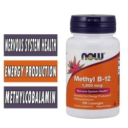 NOW Methyl B-12 1,000 mcg - 100 Lozenges Bottle Image