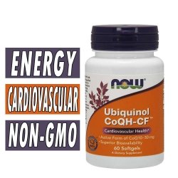 NOW Ubiquinol CoQH-CF, 60 Softgels