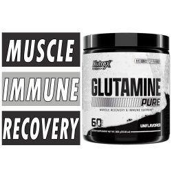 Glutamine Drive Black By Nutrex, Unflavored, 300 Grams Bottle Image