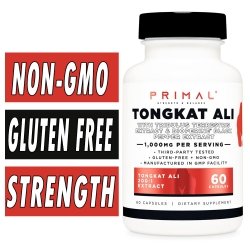 Primal Tongkat Ali - 1000 mg - 60 Capsules Bottle Image