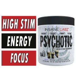 Psychotic SAW Pre Workout - Insane Labz - High Stim Bottle Image