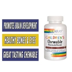 Solaray Children's Chewable - Black Cherry - 120 Count bottle image