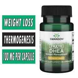 Swanson 7-Keto DHEA - 100 mg - 30 Capsules Bottle Image