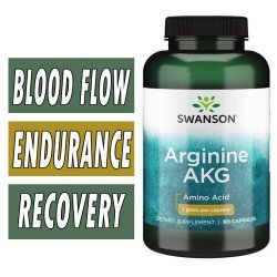 Swanson Arginine AKG - 1000 mg - 90 Caps Bottle Image