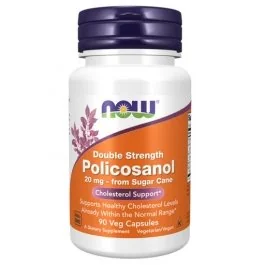 NOW Policosanol - Double Strength - 20 mg - 90 Veg Caps