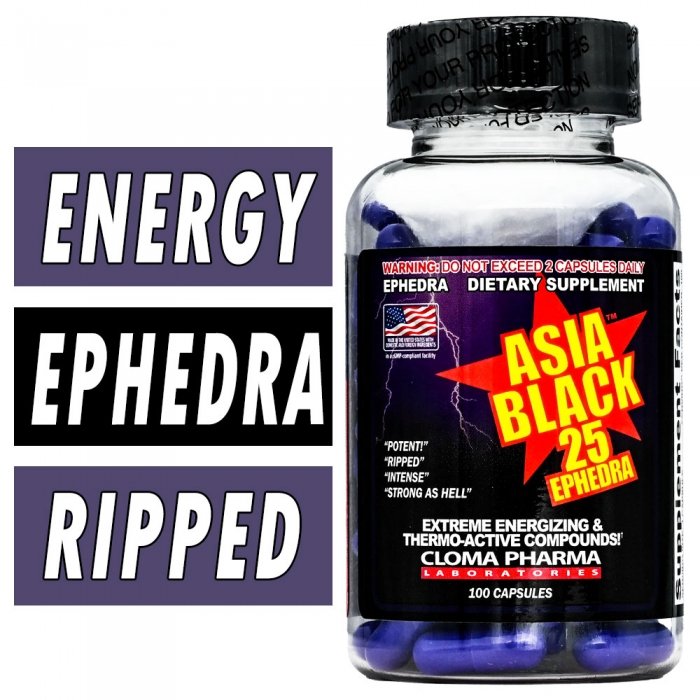 Cloma Pharma Asia Black Fat Burner 100 Caps Bottle Image