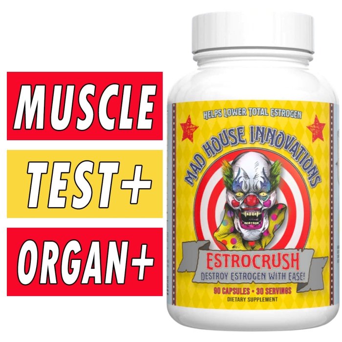 EstroCrush - Mad House Innovations - Estrogen Inhibitor - 90 Caps Bottle Image