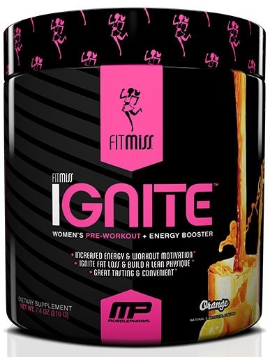 FitMiss Ignite Pre Workout, Orange, 30 Servings