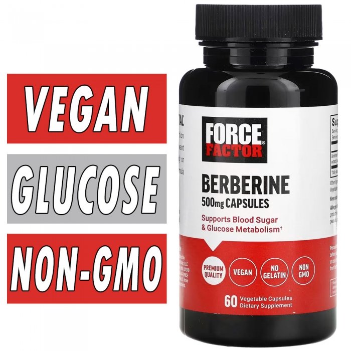 Force Factor Berberine - 500 mg - 60 Veg Capsules Bottle Image