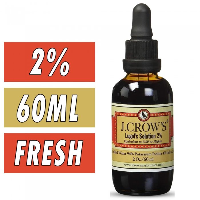 J.Crow's Lugol's Solution of Iodine - 2% - 2 oz Bottle Image