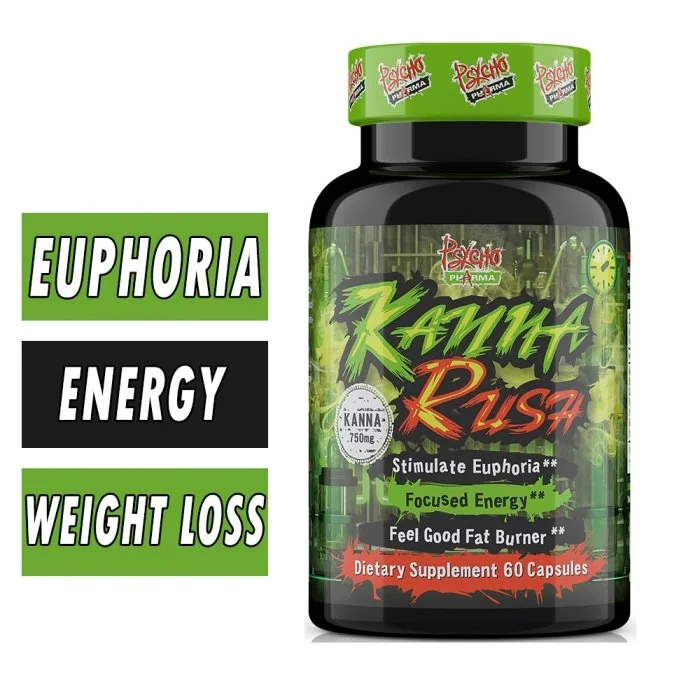 Kanna Rush By Psycho Pharma, 60 Capsules