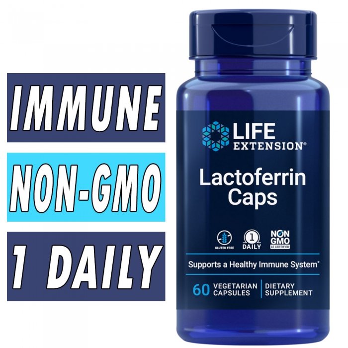 Life Extension Lactoferrin Caps - 300 mg - 60 Veg Caps Bottle Image